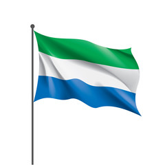 Sierra Leone flag, vector illustration