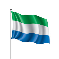 Sierra Leone flag, vector illustration