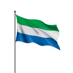 Sierra Leone flag, vector illustration