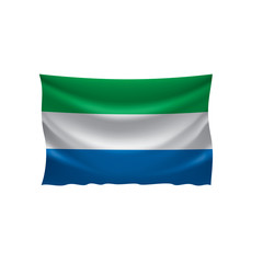 Sierra Leone flag, vector illustration