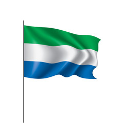 Sierra Leone flag, vector illustration