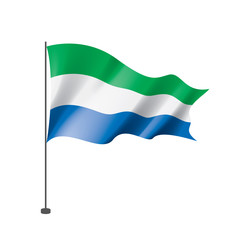 Sierra Leone flag, vector illustration