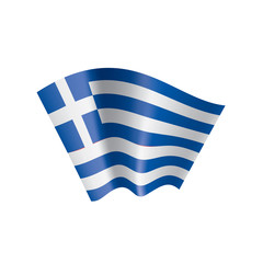 Obraz premium Greece flag, vector illustration