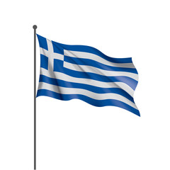 Greece flag, vector illustration