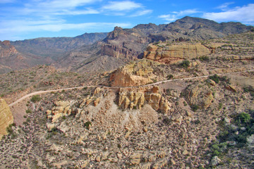 View of Salt River Canyon on Apache Trail in Arizona