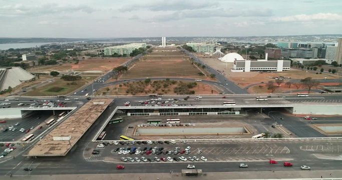 Vista a&eacute;rea da Esplanada dos Minist&eacute;rios, Bras&iacute;lia