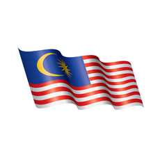 Malaysia flag, vector illustration