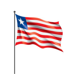 Liberia flag, vector illustration