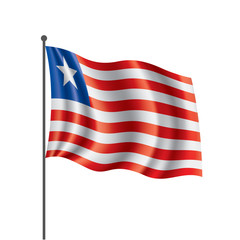 Fototapeta premium Liberia flag, vector illustration