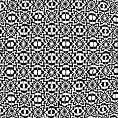 Abstract black and white flower pattern vector art.