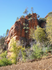 View of Red Rocks in West Fork of Oak Creek Canyon
