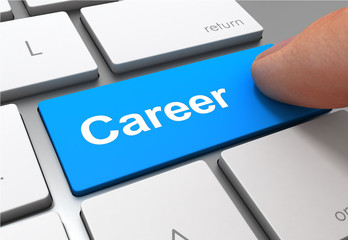 career button concept 3d illustration