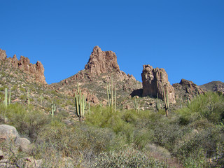 Volcanic Cones on Dutchmans Trail in the Superstitions