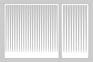Decorative card set for cutting laser or plotter. Pattern line panel. Laser cut. Ratio 1:1; 1:2. Vector illustration.