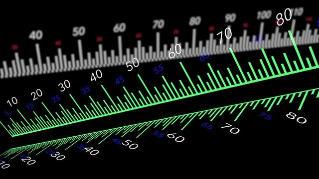 An animated straight ruler against an alpha channel that allows users to place over any background of their choice.	