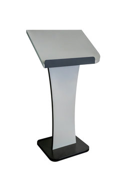 Podium Rostrum Stand. Business Presentation or Conference, Debate Speech Isolated on white background.