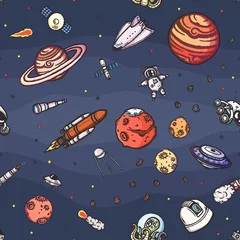  Hand getrokken astronomie doodle naadloze patroon. © awesomedwarf