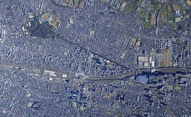 さいたま新都心／真俯瞰空撮