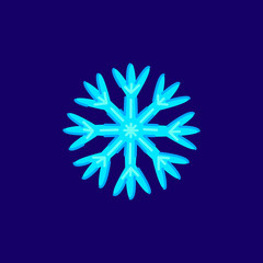 Snowflake icon, Vector illustration