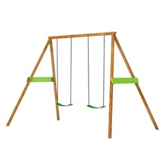Kids swing model. 3d render isolated on white