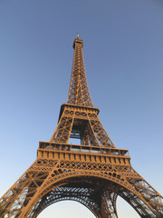 Paris, Ile-de-France / France - Apr 12 2017: Eiffel Tower view.