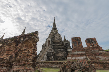 Fototapeta premium タイ・アユタヤ・遺跡・涅槃像・世界遺産・ワット・プラ・シーサンペット