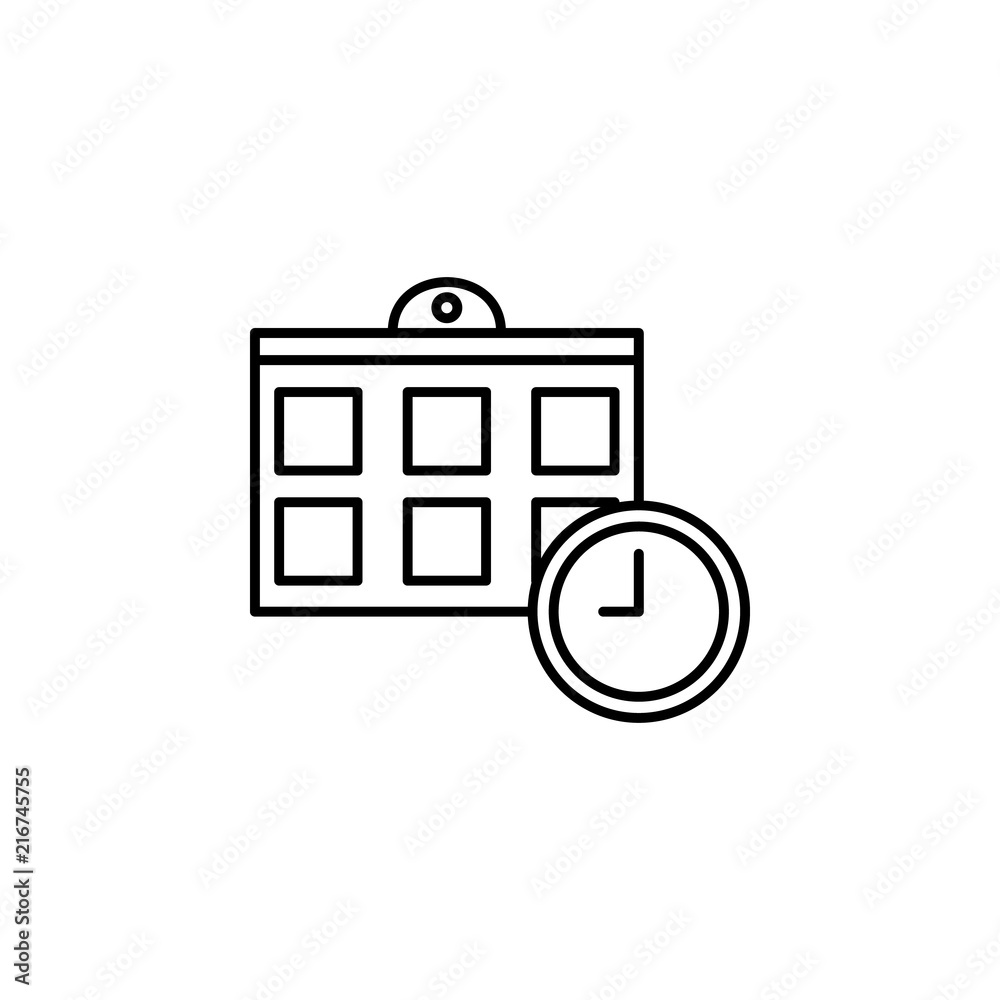 Poster calendar icon. element of time value icon for mobile concept and web apps. thin line calendar icon c