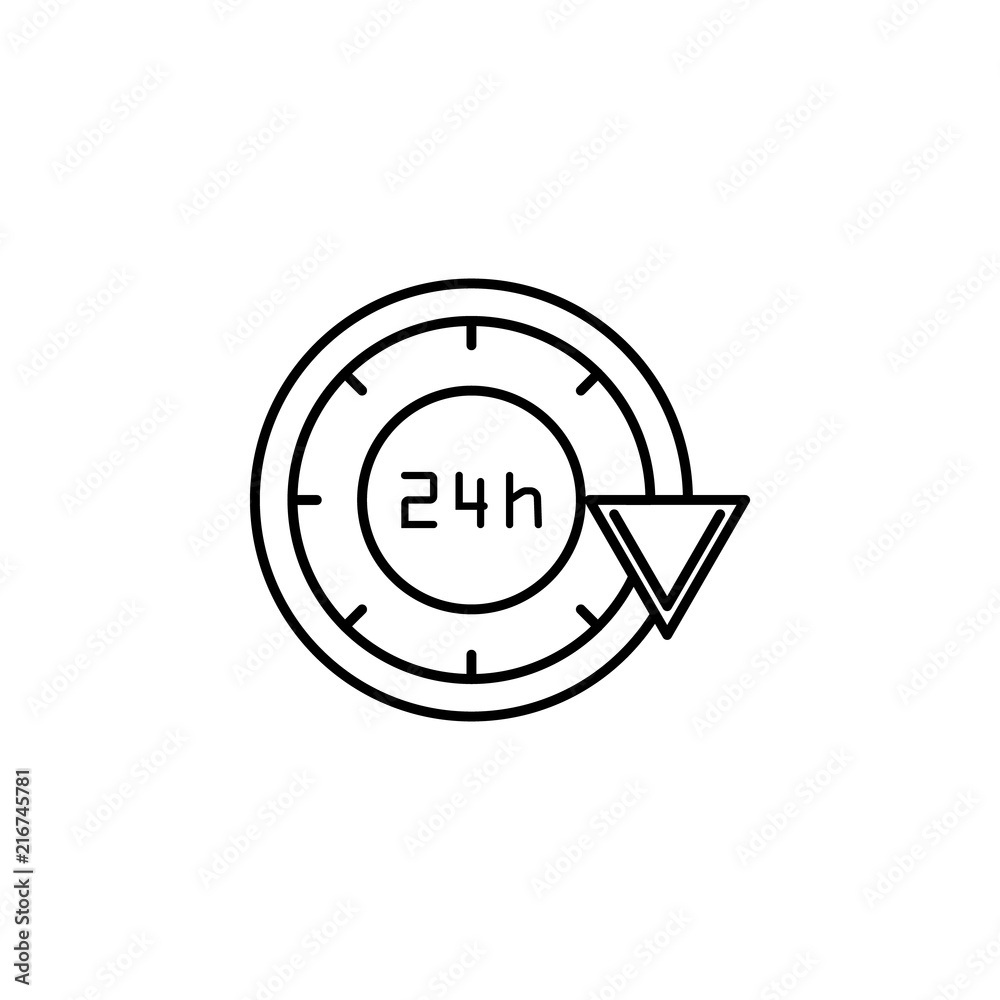 Poster time icon. element of time value icon for mobile concept and web apps. thin line time icon can be us