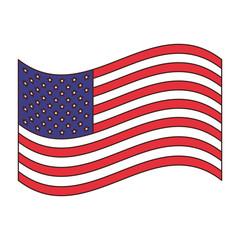 Fototapeta premium United States flag isolated vector illustration graphic design