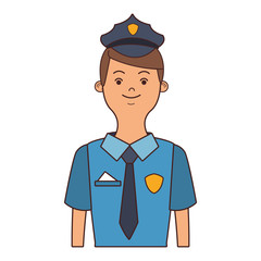 Police officer cartoon vector illustration graphic design