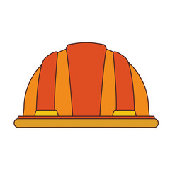 Worker helmet isolated vector illustration graphic design