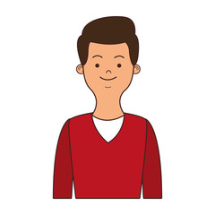 Young man profile vector illustration graphic design