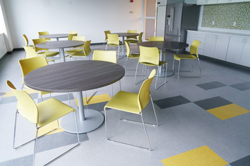 close up on office cafeteria interior view