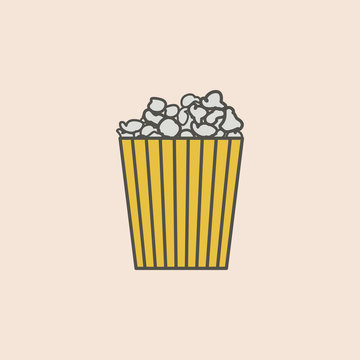 Popcorn line icon. Element of fast food icon for mobile concept and web apps. Field outline Popcorn line icon can be used for web and mobile