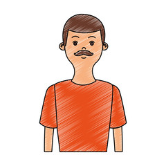 Man with mustache profile vector illustration graphic design