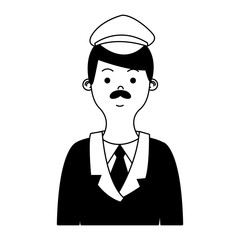 Deliveyr postman cartoon vector illustration graphic design