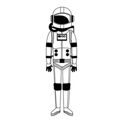 Astronaut wear equipment vector illustration graphic design
