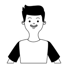 Young man profile vector illustration graphic design