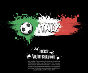 Flag of Italy and football fans