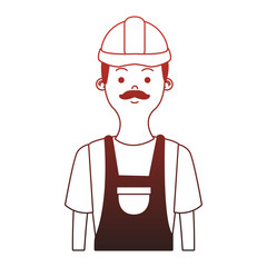 Construction worker cartoon vector illustration graphic design
