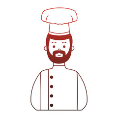 Male chef avatar vector illustration graphic design
