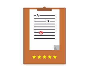 exam paper sheet clipboard notepad image vector icon logo