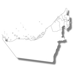 アラブ首長国連邦　国　地図　アイコン 