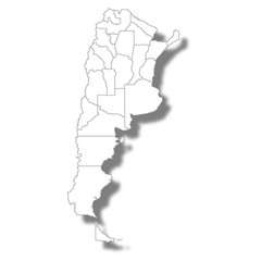 アルゼンチン　国　地図　アイコン 