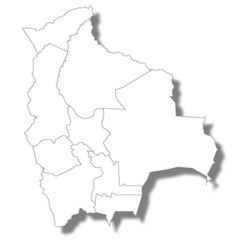 ボリビア　国　地図　アイコン 