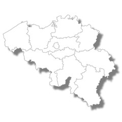 ベルギー　国　地図　アイコン 