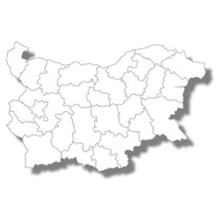 ブルガリア　国　地図　アイコン 