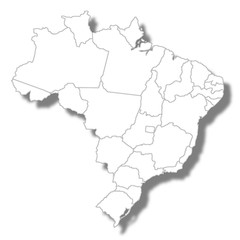 ブラジル　国　地図　アイコン 