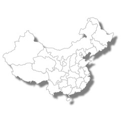 Fototapeta na wymiar 中国　国　地図　アイコン 
