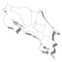 コスタリカ　国　地図　アイコン 